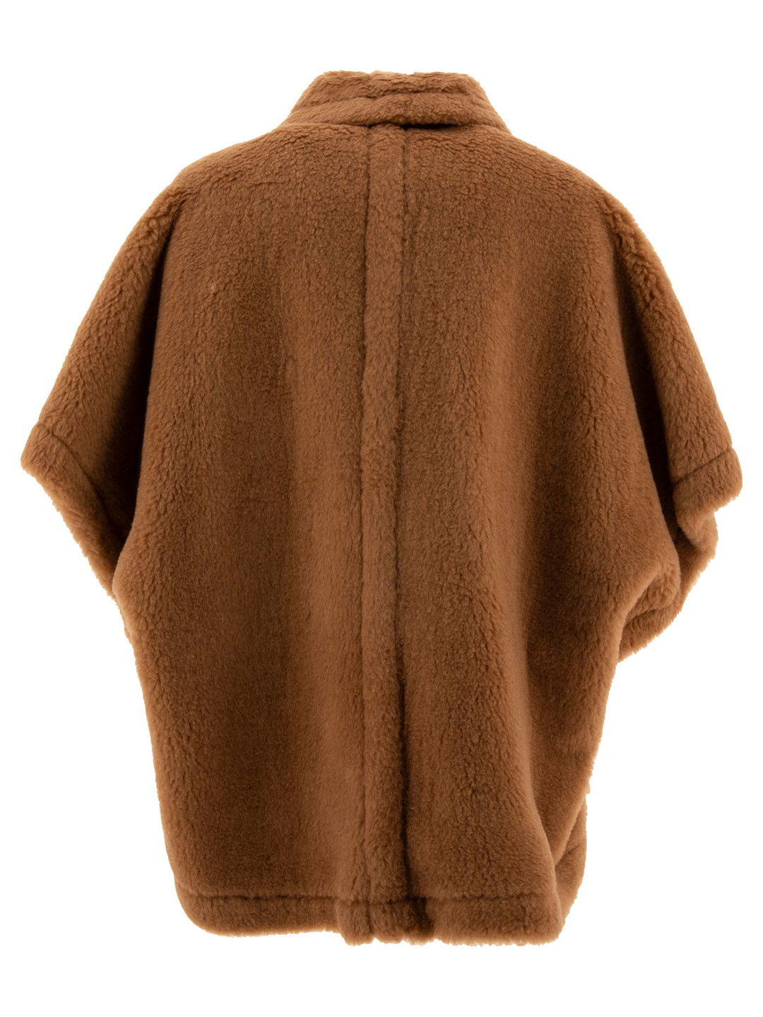 Teddy Fabric Cape Coats Brown