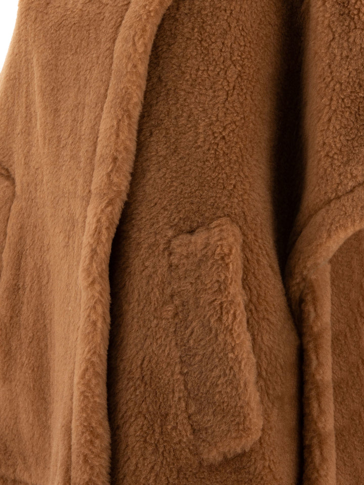 Teddy Fabric Cape Coats Brown