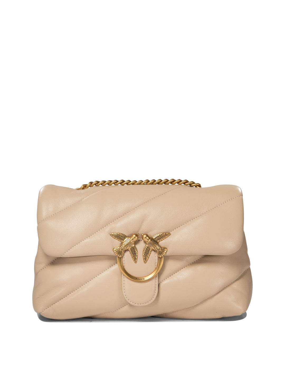 Love Classic Puff Shoulder Bags Beige