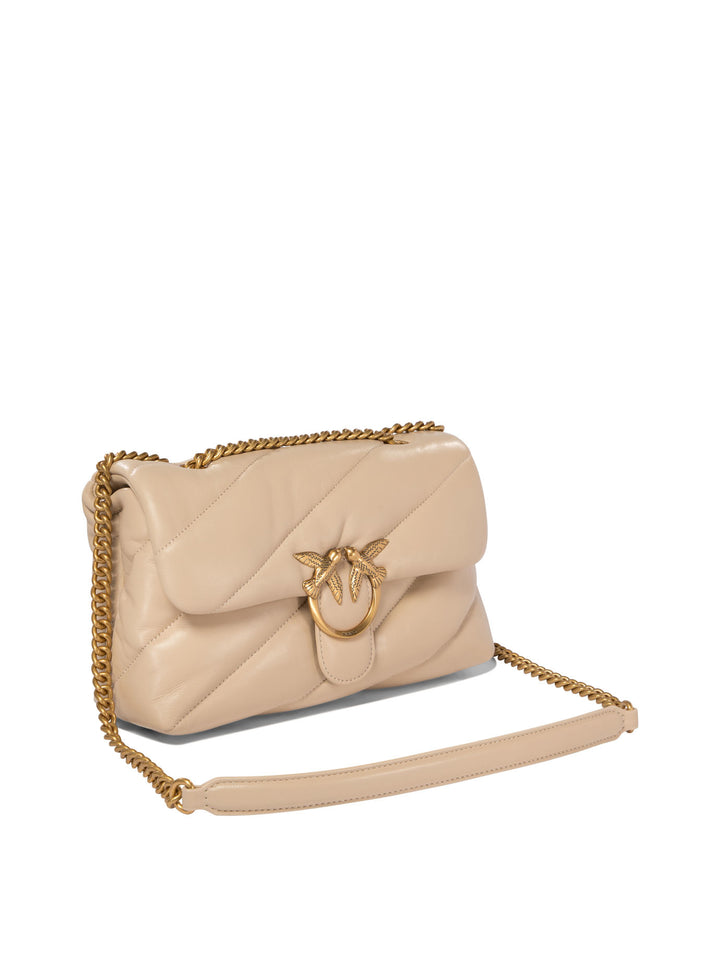 Love Classic Puff Shoulder Bags Beige