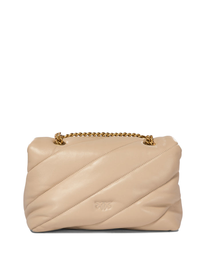 Love Classic Puff Shoulder Bags Beige