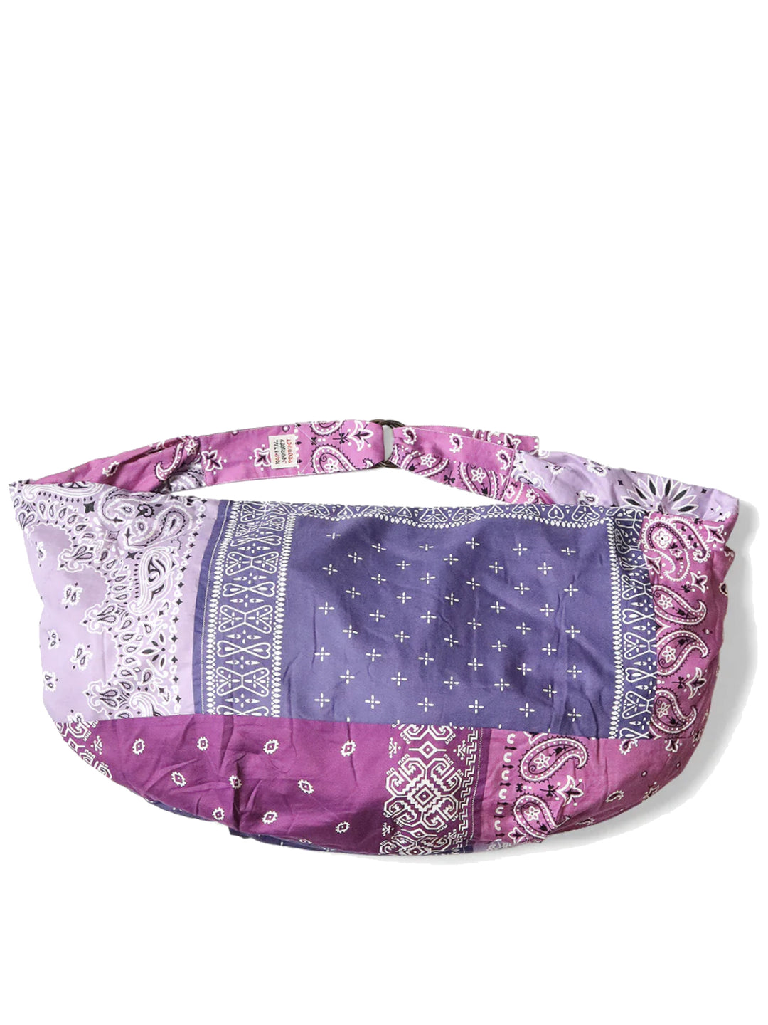 Gauze Bandana Patchwork Shoulder Bags Purple