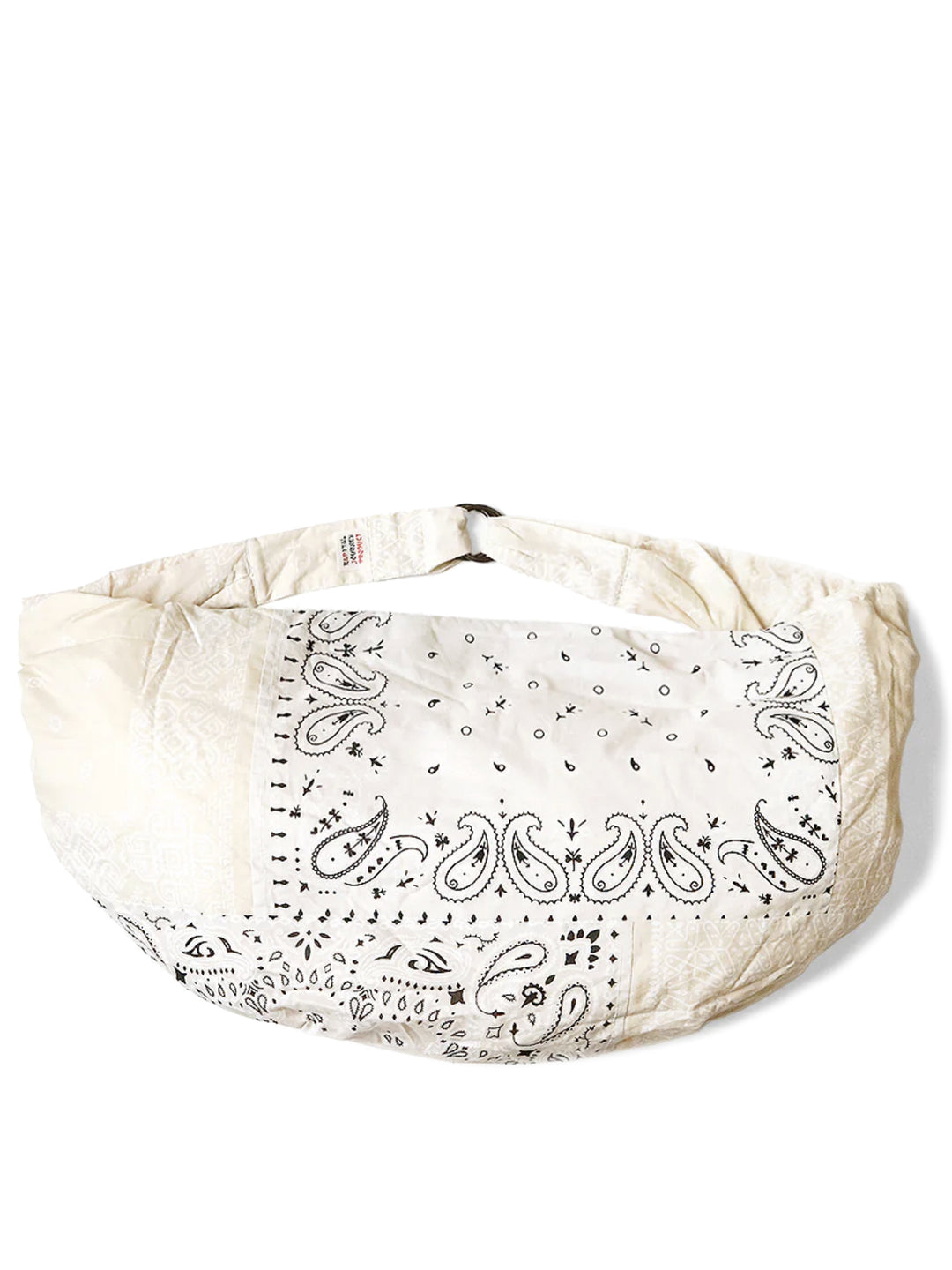 Gauze Bandana Patchwork Shoulder Bags White