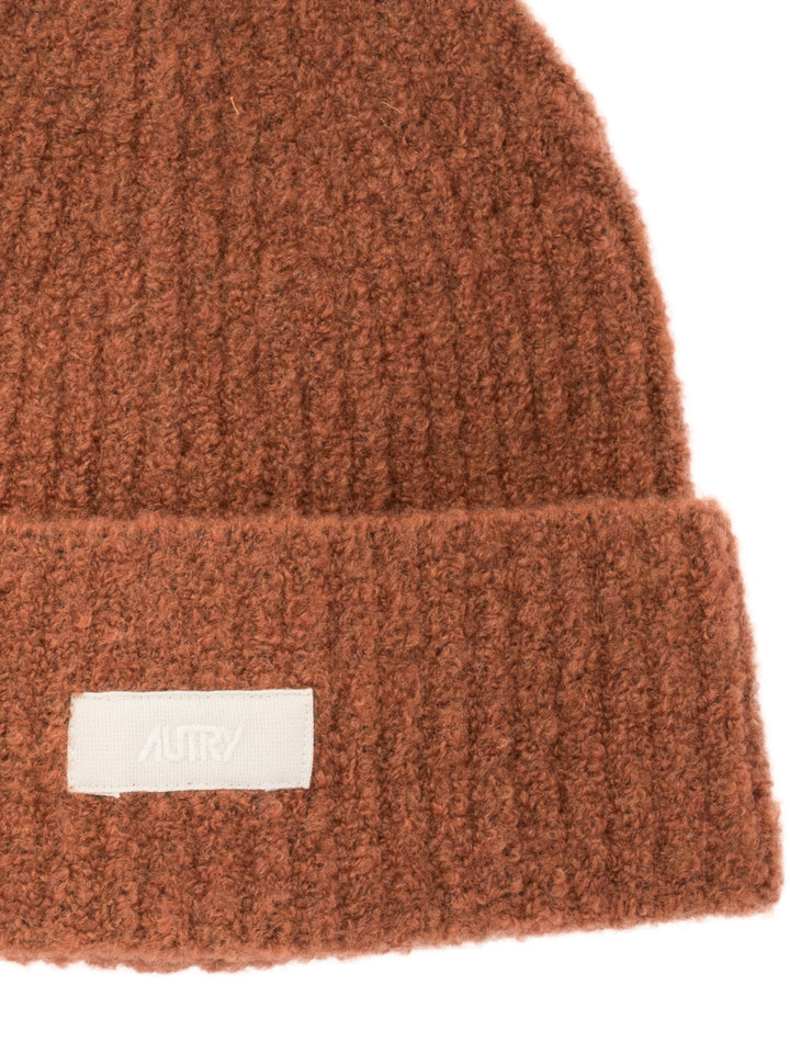 Beanie With Logo Hats Brown