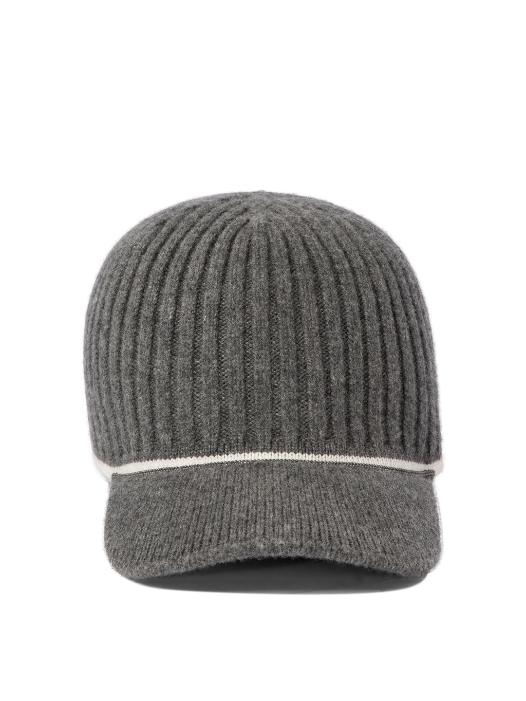 Ribbed Wool Cap Hats Grey