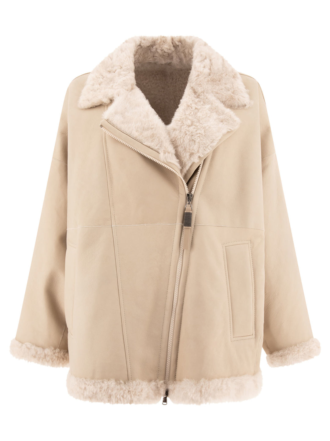 Leather Jacket Jackets Beige