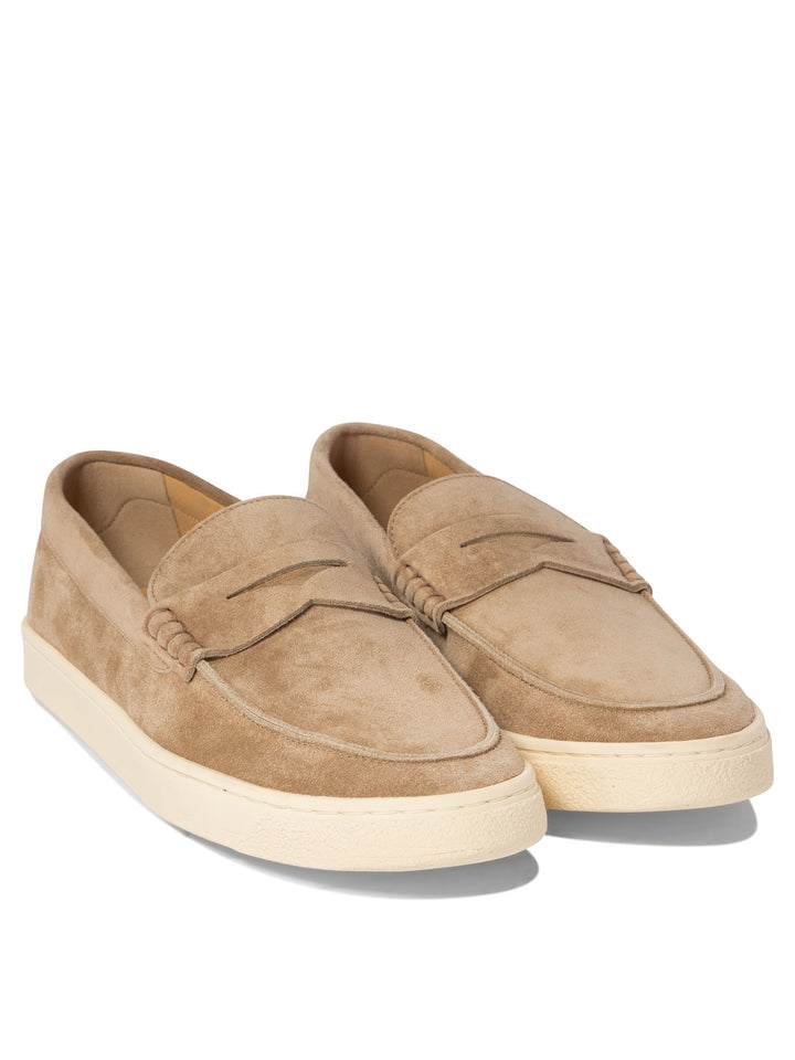 Suede Loafers Loafers & Slippers Beige