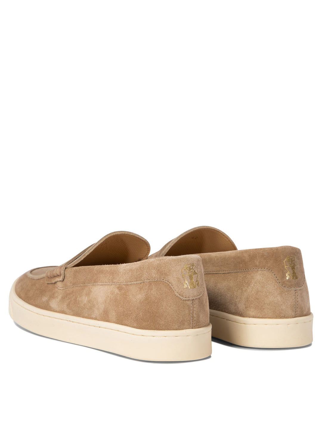 Suede Loafers Loafers & Slippers Beige