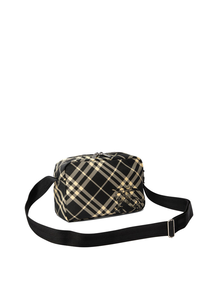 Check Crossbody Bags Black