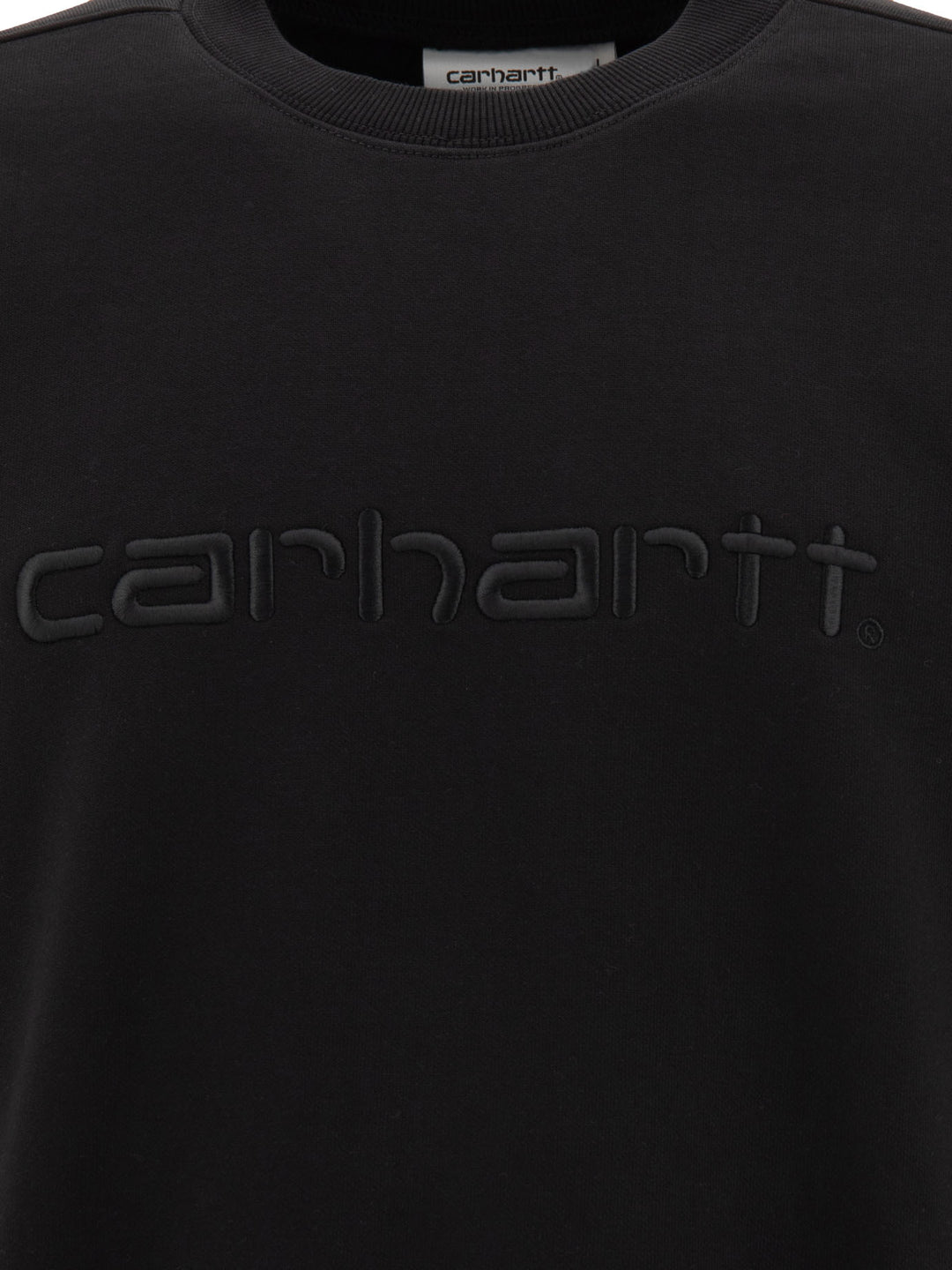 Sweatshirt With Embroidered Logo Sweatshirts Black