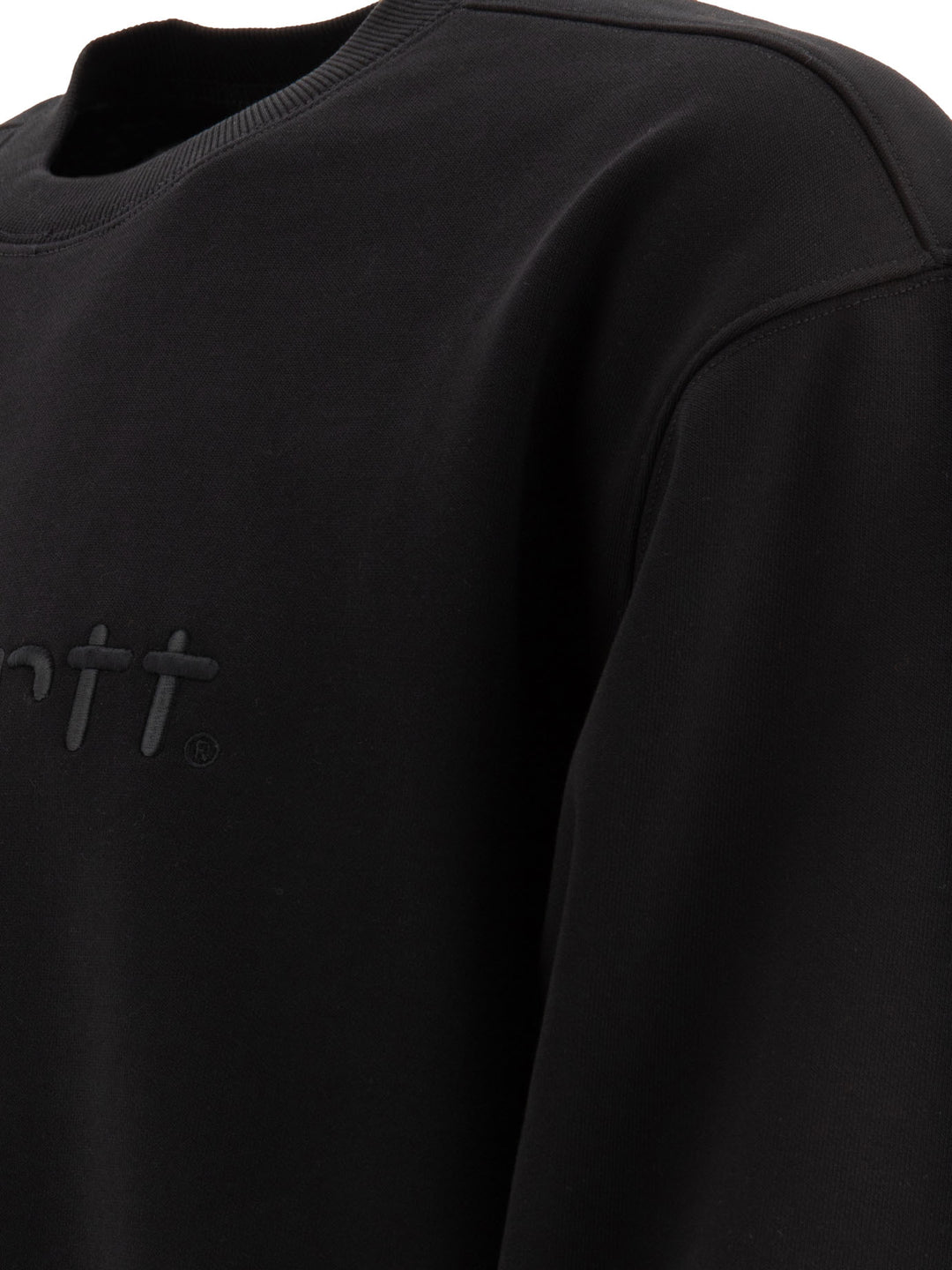 Sweatshirt With Embroidered Logo Sweatshirts Black