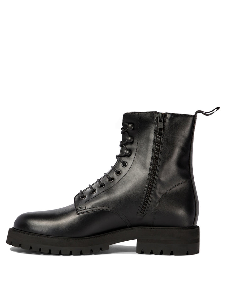 Leather Combat Boots Stivali & Stivaletti Black