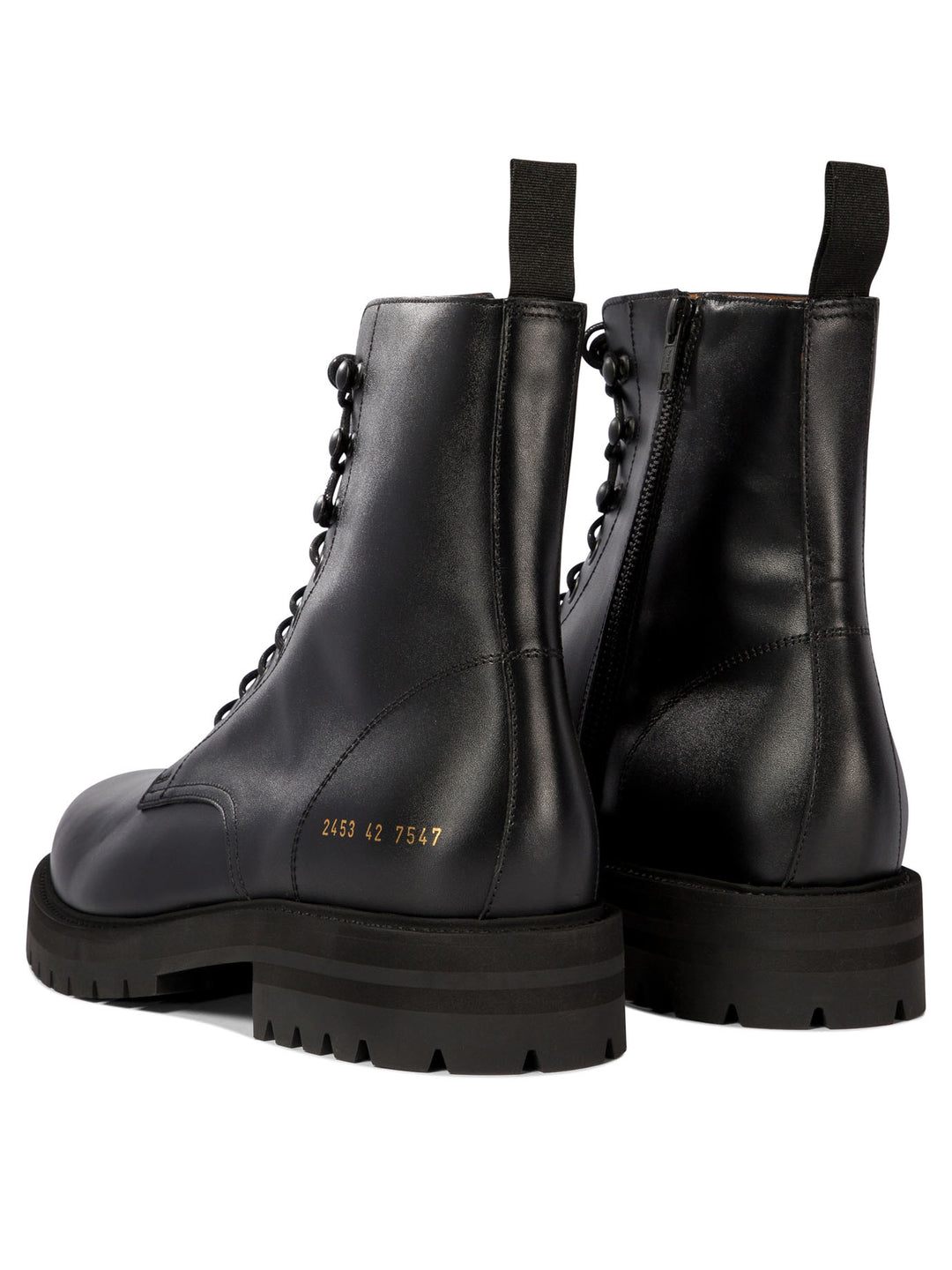 Leather Combat Boots Stivali & Stivaletti Black