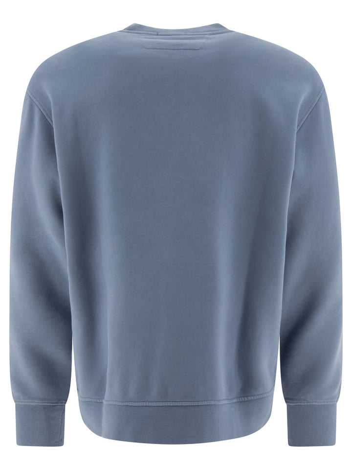 Sweatshirt With Embroidered Logo Sweatshirts Light Blue