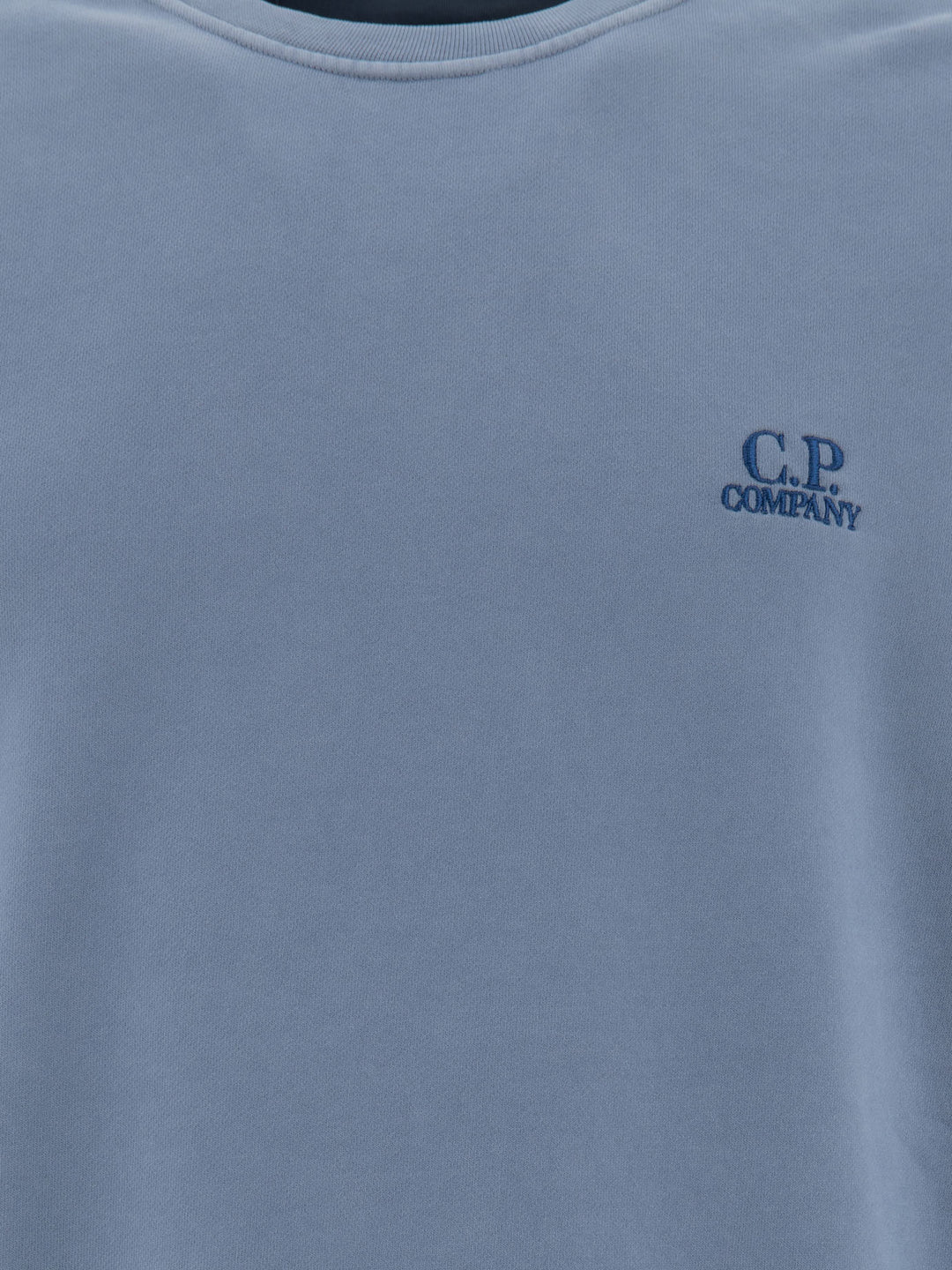 Sweatshirt With Embroidered Logo Sweatshirts Light Blue