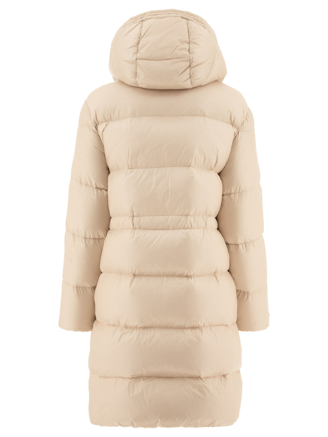 Down Coat With Punto Luce Detail Coats Beige