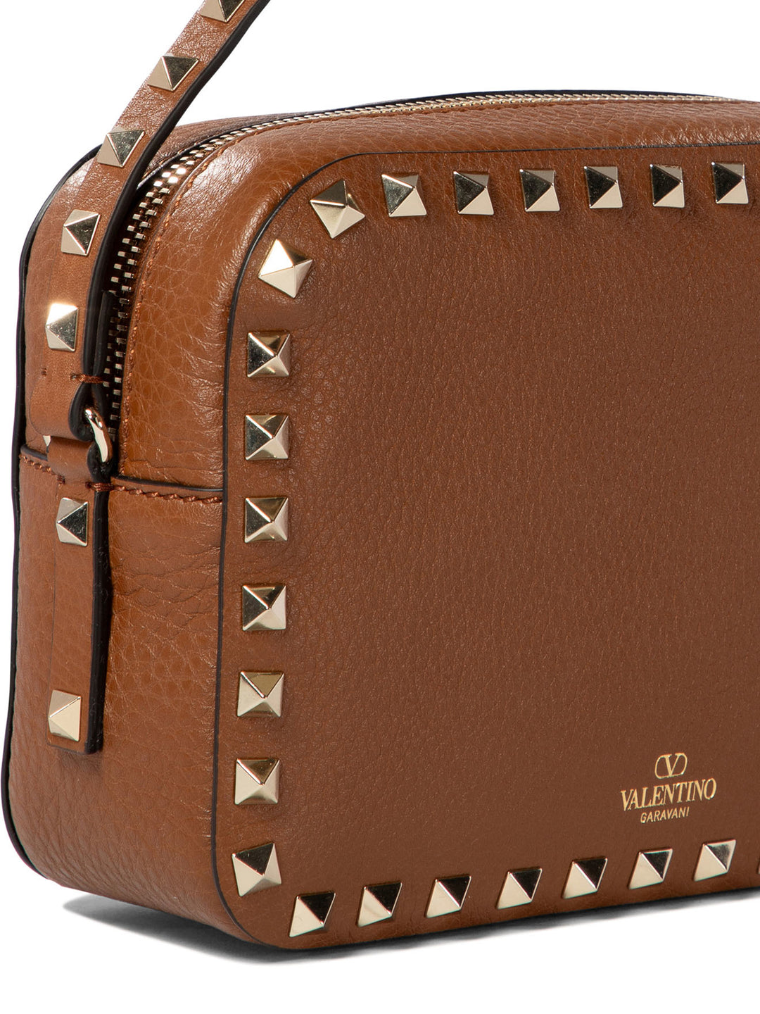 Rockstud Crossbody Bags Brown