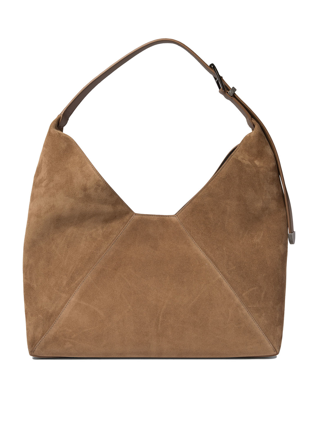 Sueded Calfskin Hobo Bag Shoulder Bags Beige