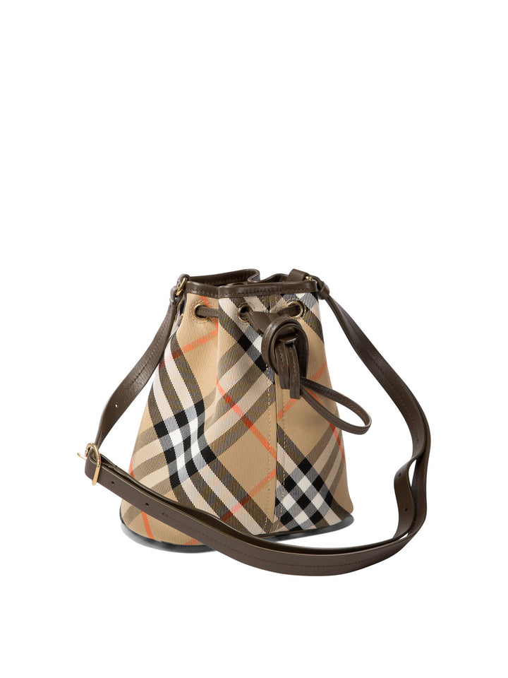 Check Mini Crossbody Bags Beige