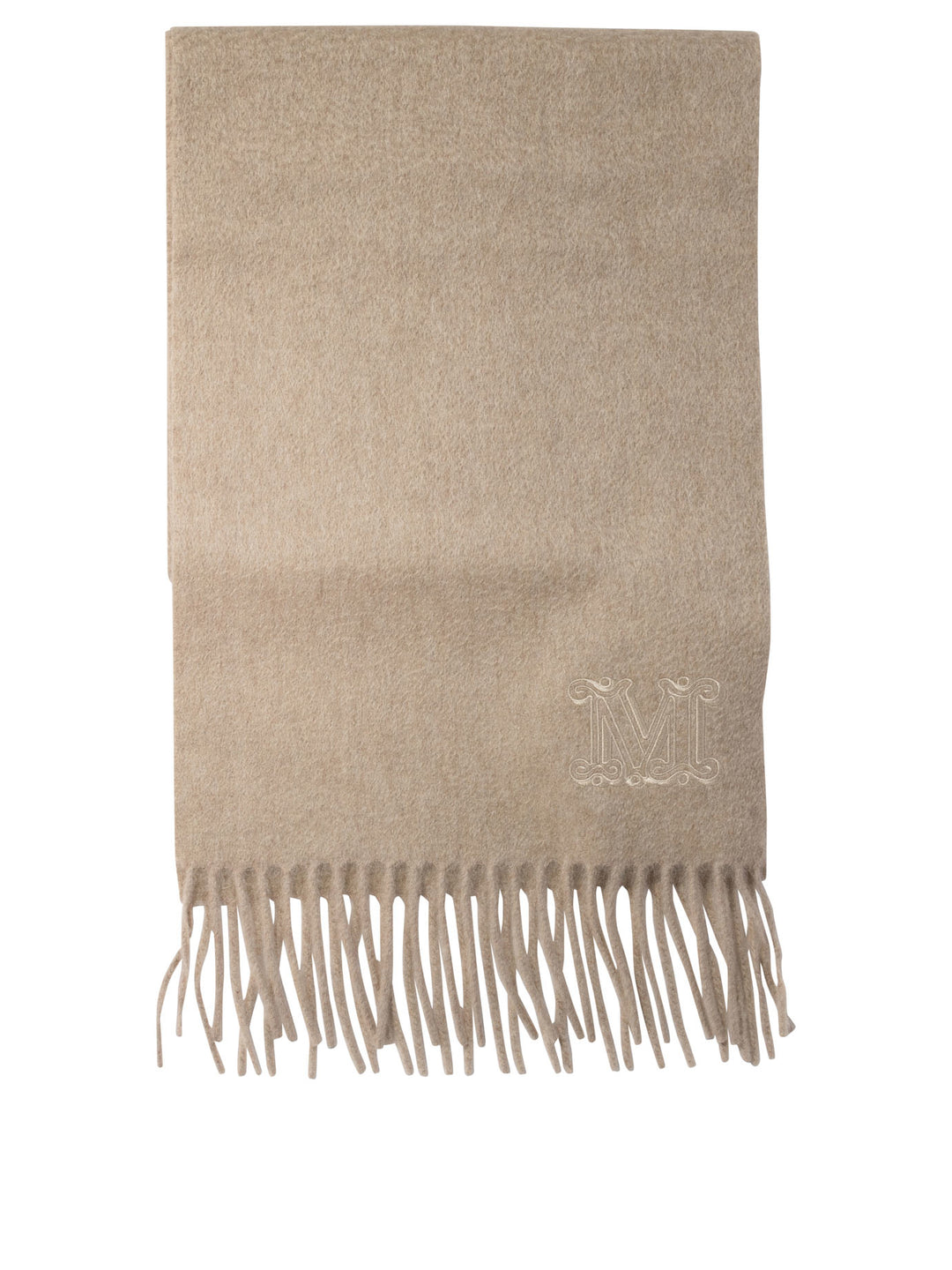 Cashmere Stole With Embroidery Scarves Beige