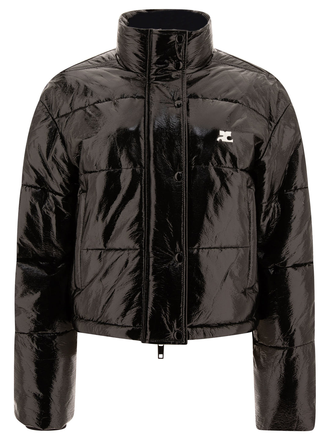 Vinyl Puffer Jacket Jackets Black