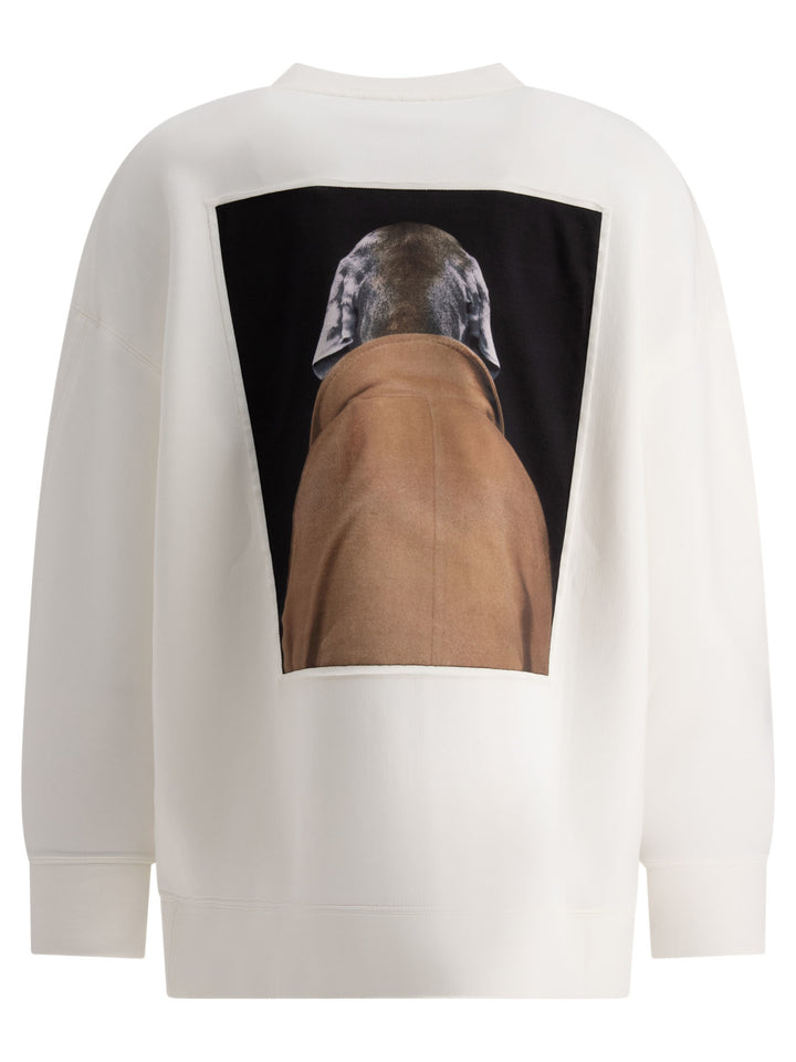 Sweatshirt With Wegman-Print Sweatshirts White