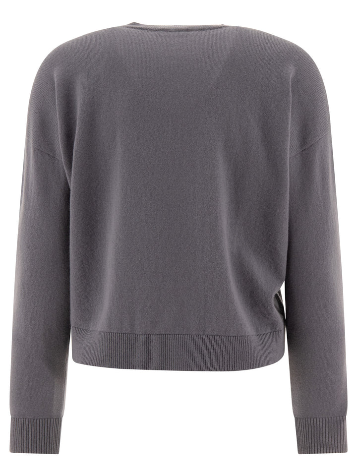 Sweater With Punto Luce Knitwear Grey