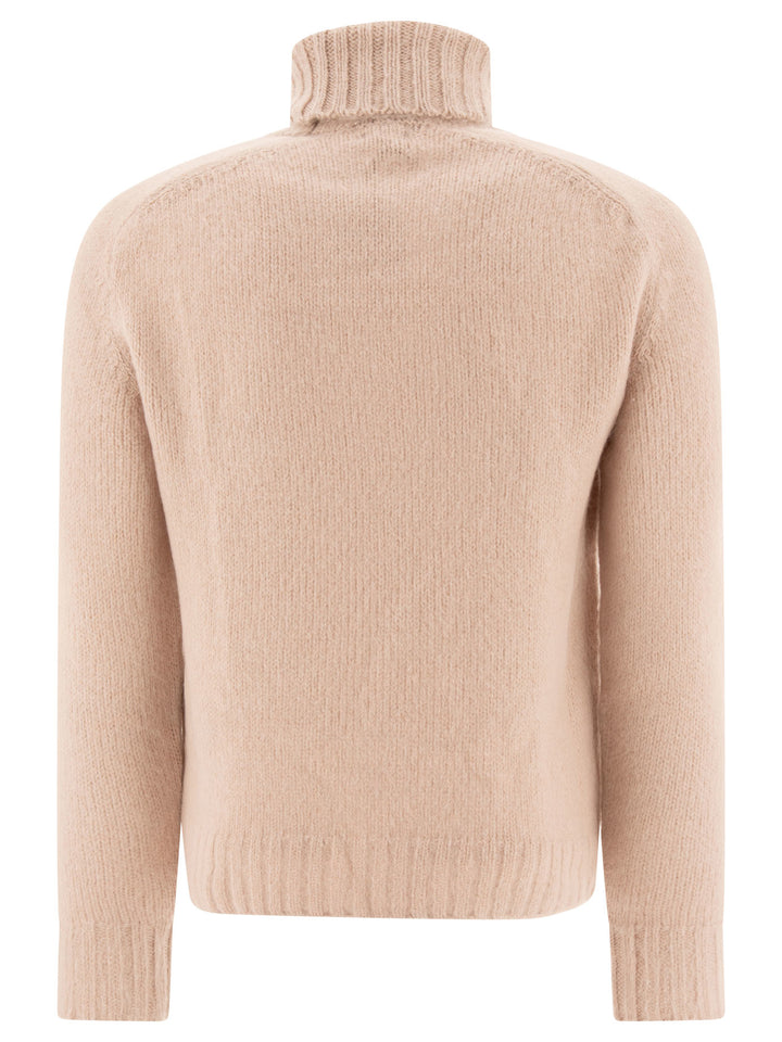 Mohair Turtleneck Sweater Knitwear Pink