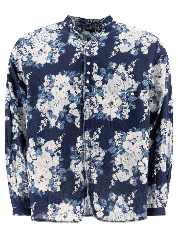 Champetre Discharge Shirts Blue