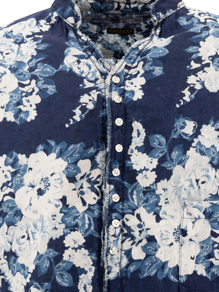 Champetre Discharge Shirts Blue