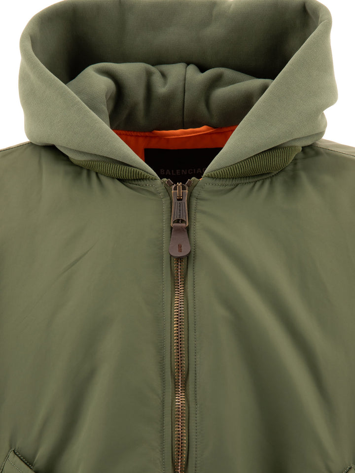 Bomber Jacket With Contrasting Interior Jackets Green