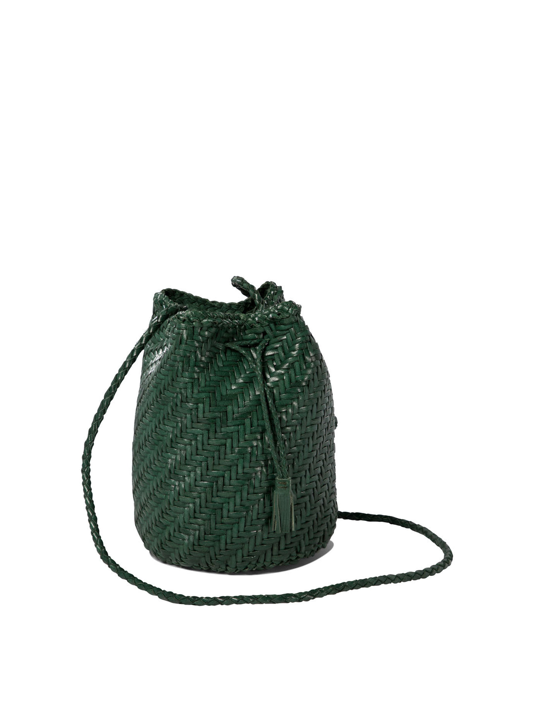 Pompom Double Jump Crossbody Bags Green