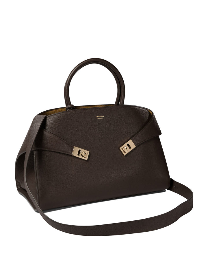 Hug Bicolor Handbags Brown