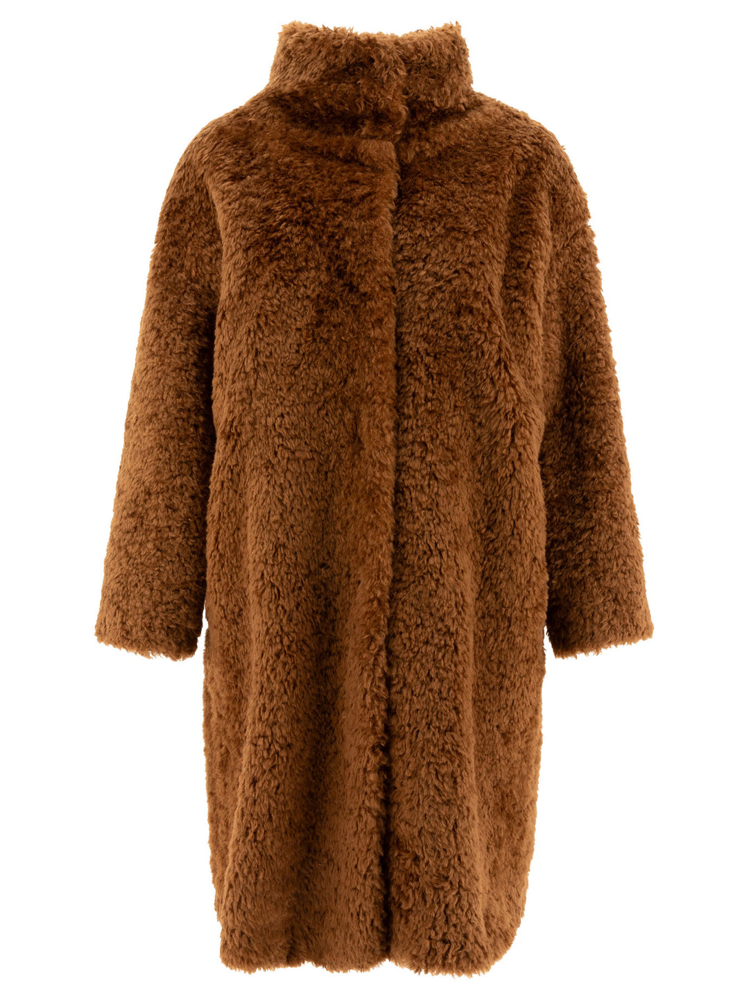 Teddy Long Coat Coats Brown