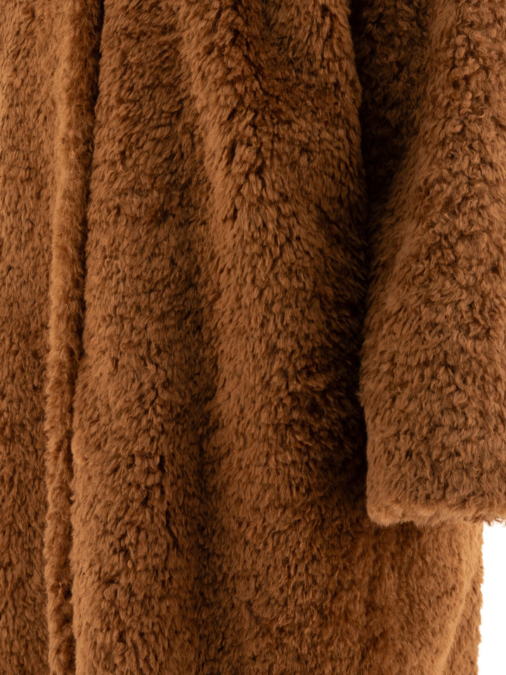 Teddy Long Coat Coats Brown