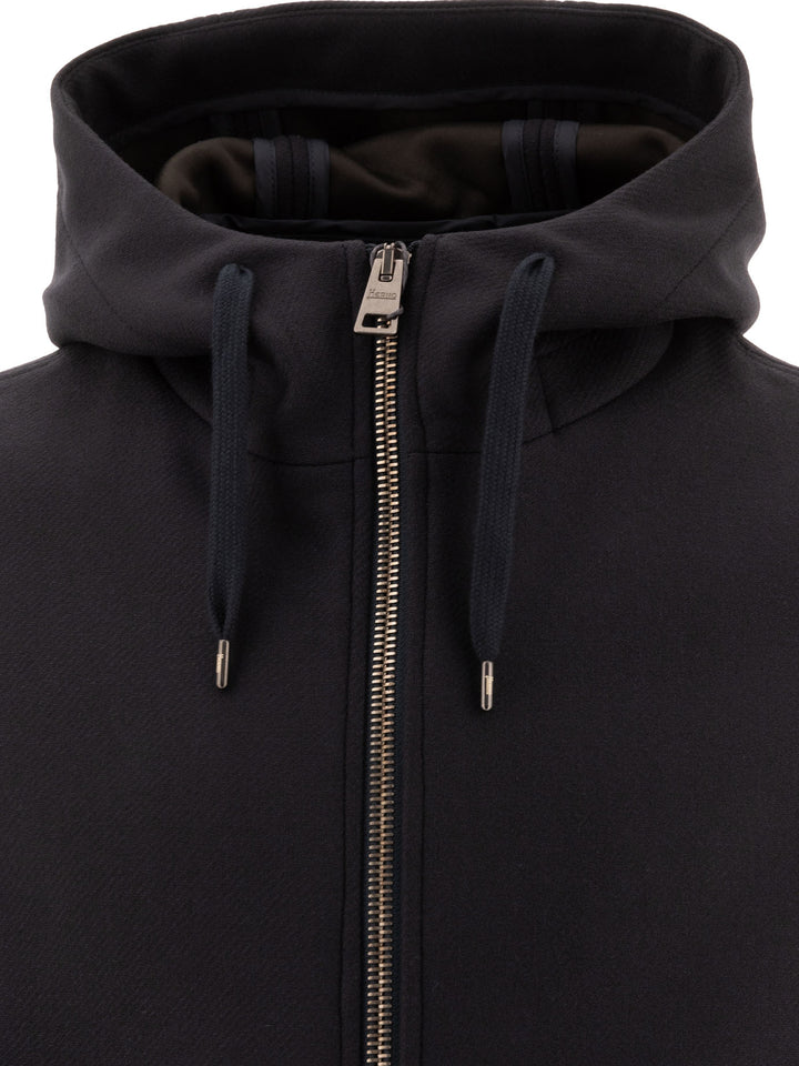 Hooded Parka Coats Blue