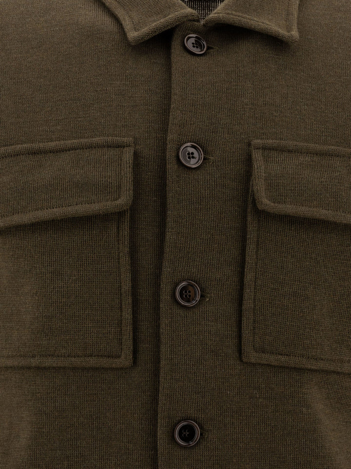 Wool Overshirt Jackets Green