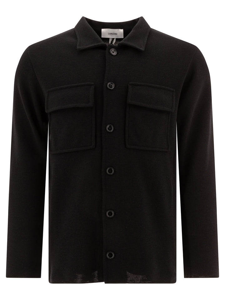 Wool Overshirt Jackets Black