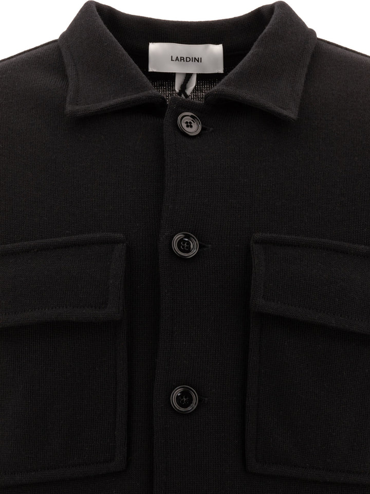 Wool Overshirt Jackets Black