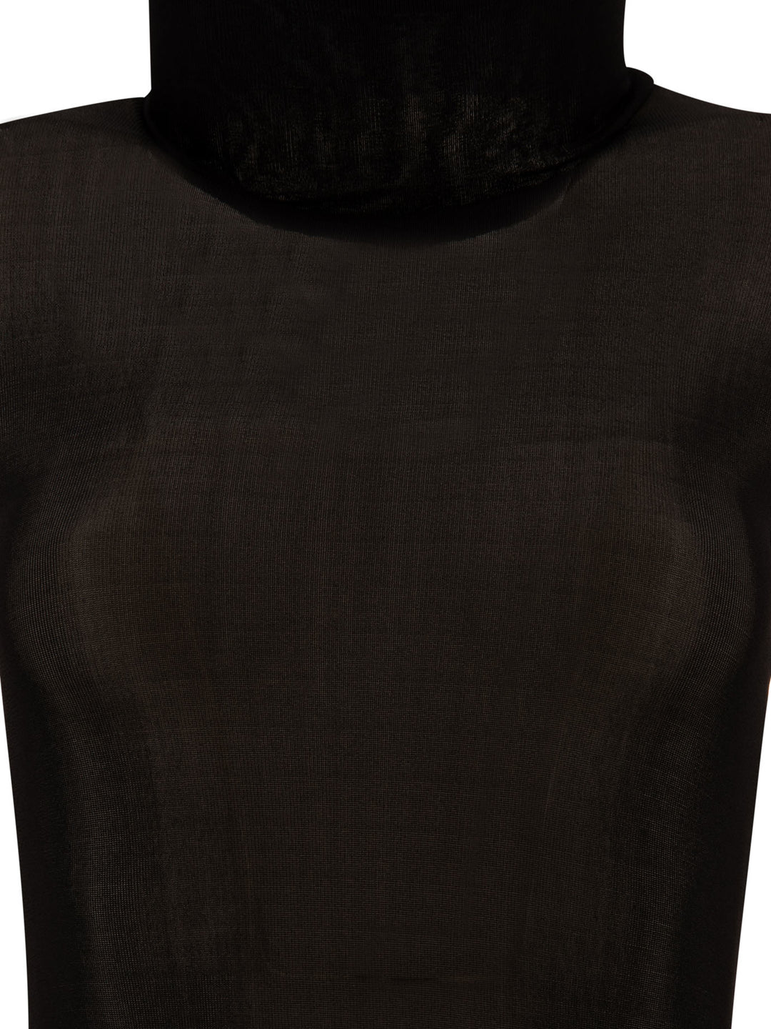 High-Neck Bodysuit Tops Black