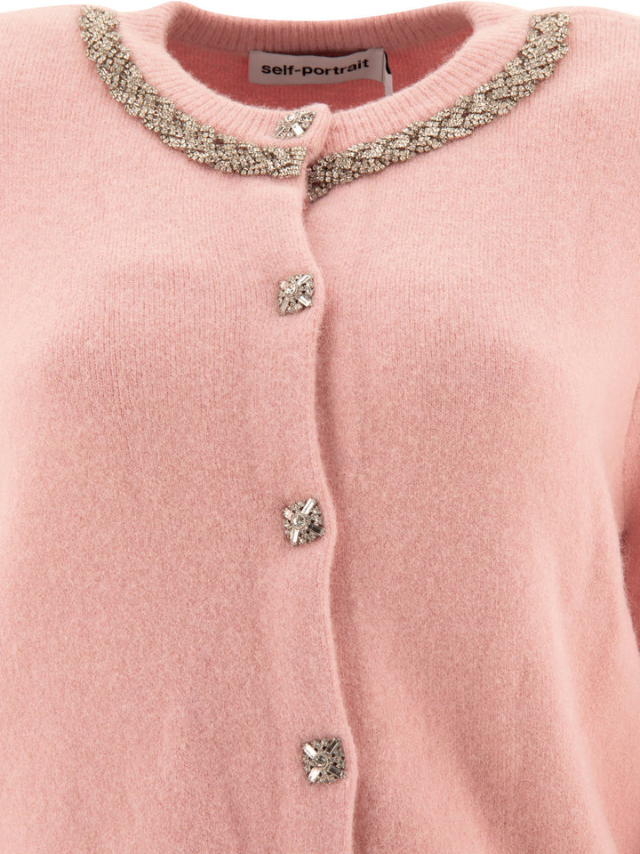 Embellished Cardigan Knitwear Pink