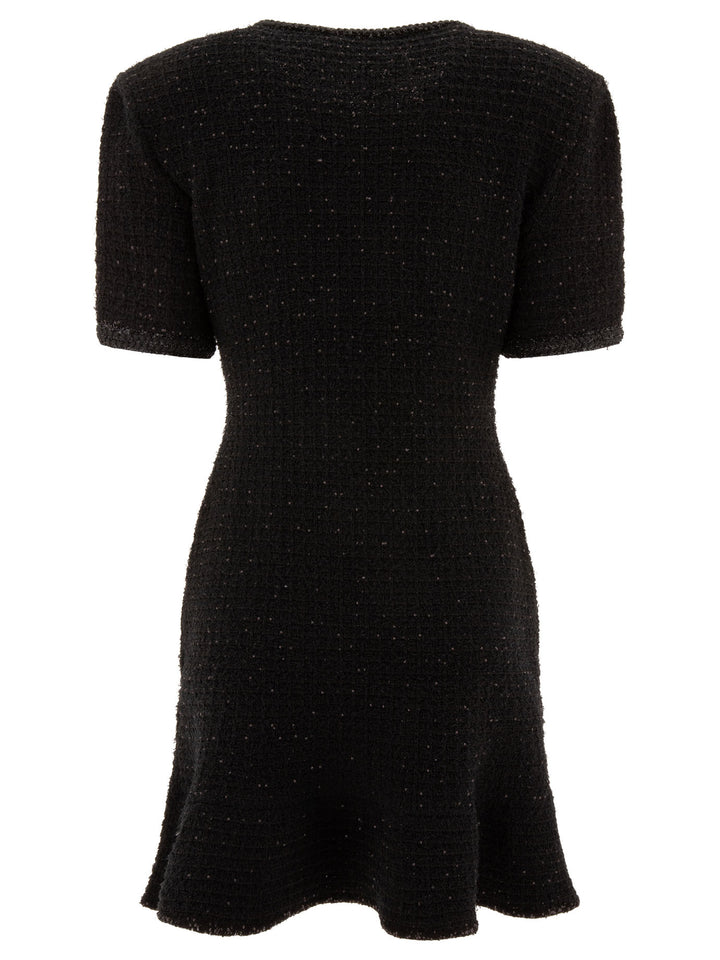 Knit Dress With Buttons Dresses Black