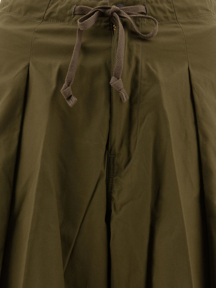 Combed Gabergine Aozai Trousers Green