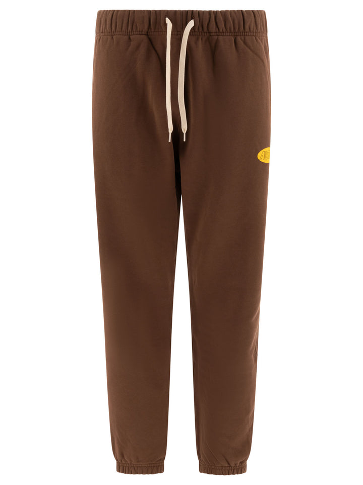 Joggers With Logo Trousers Brown