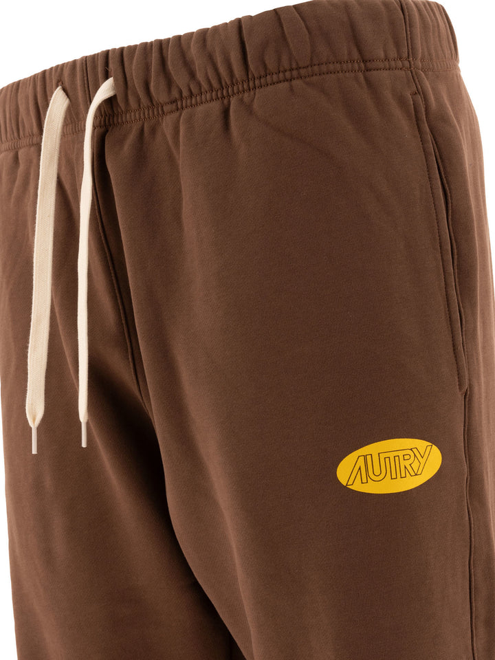 Joggers With Logo Trousers Brown