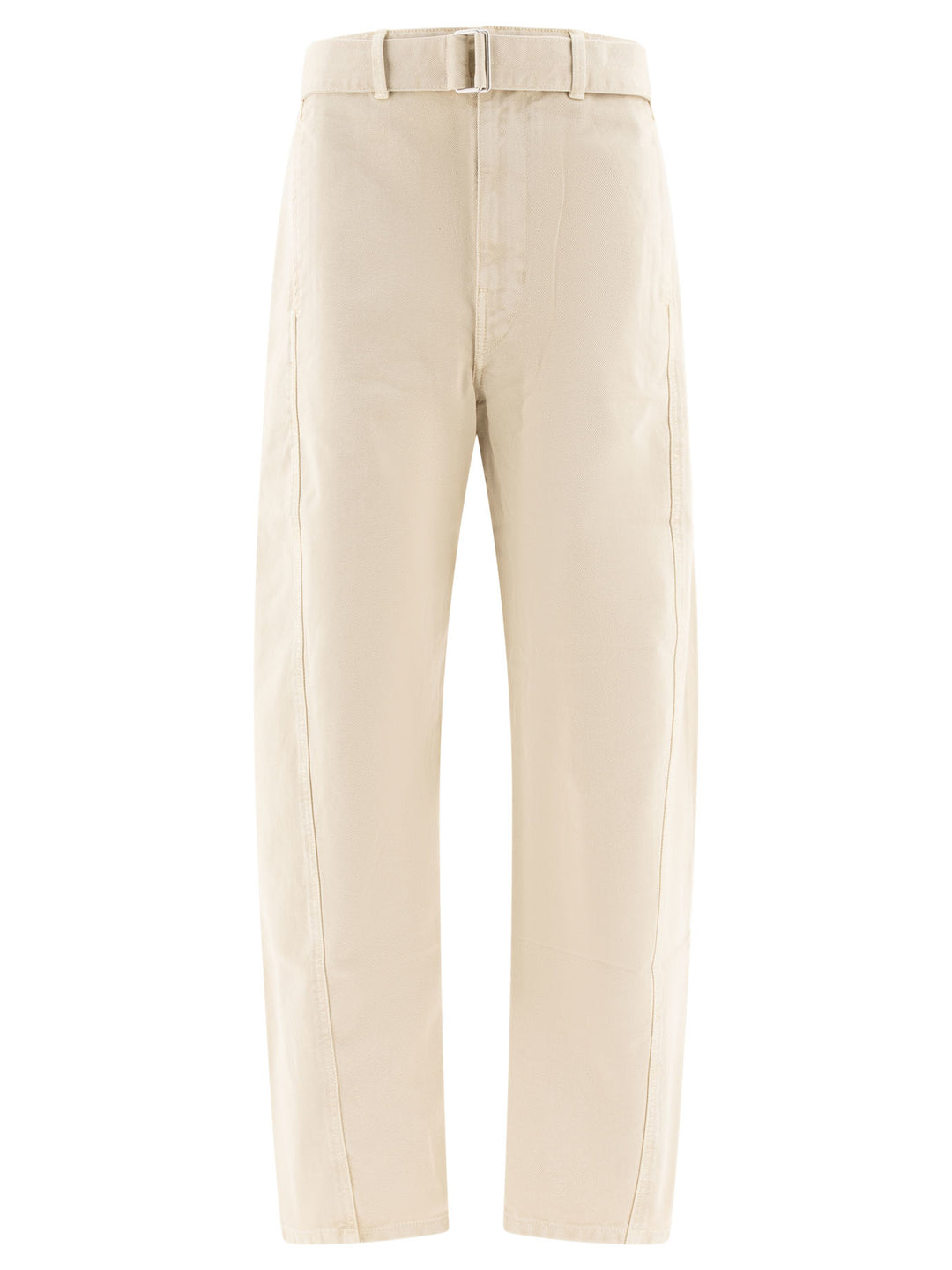 Twisted Belted Trousers Beige