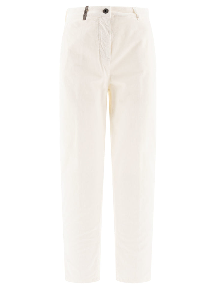 Corduroy Trousers White