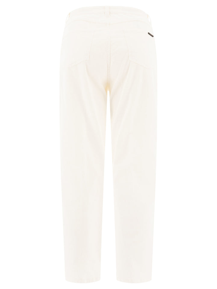 Corduroy Trousers White