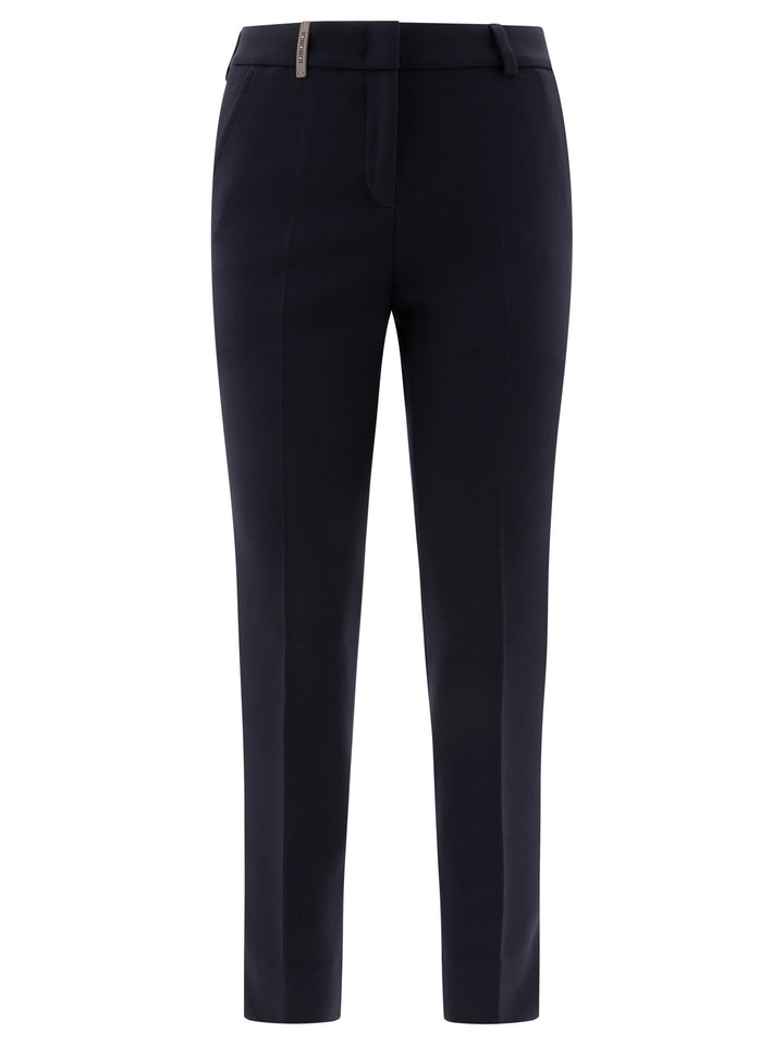 Jersey Cigarette Trousers Blue