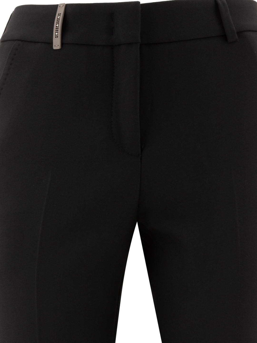 Jersey Cigarette Trousers Black